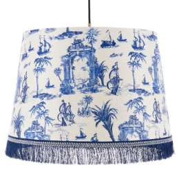 Φωτιστικό Οροφής The Old Harbour Cl50434 Ø45Xø55Xh35 E27 White-Blue Mindthegap Μέταλλο,Ύφασμα
