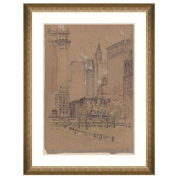 Κάδρο New York FA13433 60x80cm Multi MindTheGap Κάθετοι Ξύλο,Γυαλί