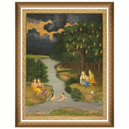 Κάδρο Women Enjoying The River FA13439 70x90cm Multi MindTheGap Κάθετοι Ξύλο,Γυαλί