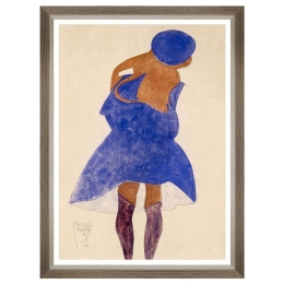 Κάδρο Standing Girl FA13440 50x70cm Multi MindTheGap Κάθετοι Ξύλο,Γυαλί