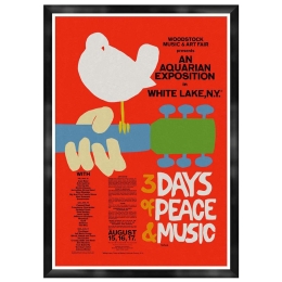 Κάδρο Woodstock '69 Poster FA13443 70x100cm Multi MindTheGap Κάθετοι Ξύλο,Ακρυλικό