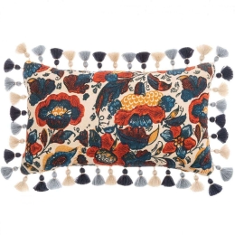 Μαξιλάρι Διακοσμητικό (Με Γέμιση) Remondini Floral LC40144 50x30cm Multi MindTheGap 50X30 50x30cm Ύφασμα