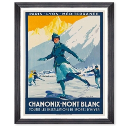 Κάδρο Chamonix Poster FA13451 50x70cm Multi MindTheGap Κάθετοι Ξύλο,Γυαλί