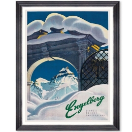 Κάδρο Engelberg Poster FA13453 50x70cm Multi MindTheGap Κάθετοι Ξύλο,Γυαλί
