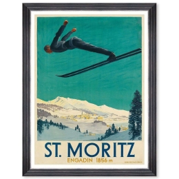 Κάδρο St.Moritz Poster FA13470 50x70cm Multi MindTheGap Κάθετοι Ξύλο,Γυαλί