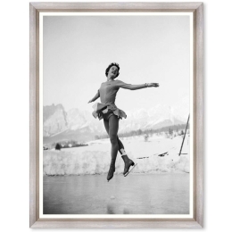 Κάδρο Tenley Albright Practising FA13471 60x80cm Black-White MindTheGap Κάθετοι Ξύλο,Γυαλί