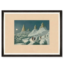 Κάδρο The Ascent Of MontBlanc II FA13478 80x60cm Multi MindTheGap Οριζόντιοι Ξύλο,Γυαλί