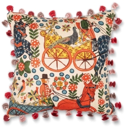 Μαξιλάρι Διακοσμητικό (Με Γέμιση) Fasnacht LC40193 Multi-White MindTheGap 50Χ50 50x50cm Βαμβάκι,Πούπουλο