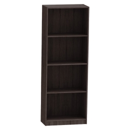 Βιβλιοθήκη Presley pakoworld σε ανθρακί-wenge απόχρωση 60x30x167εκ