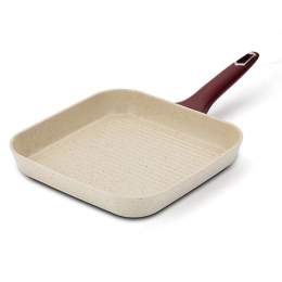 Γκριλιέρα Αντικολλητική Terrestrial 10-044-010 27x27cm Red-Beige Nava Μεγάλο (26-29cm) Αλουμίνιο