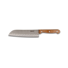 Μαχαίρι Santoku Terrestrial 10-058-053 29,5cm Inox-Brown Nava Ανοξείδωτο Ατσάλι