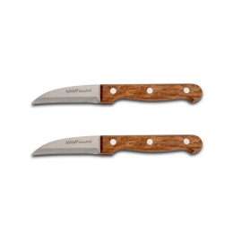 Μαχαίρι Ξεφλουδίσματος Terrestrial (Σετ 2Τμχ) 10-058-049 17cm Inox-Brown Nava Ανοξείδωτο Ατσάλι