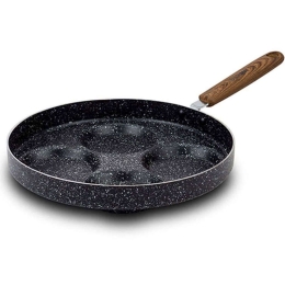 Τηγάνι Pancake Αντικολλητικό Nature 10-144-113 26cm Black-Brown Nava 26cm Αλουμίνιο