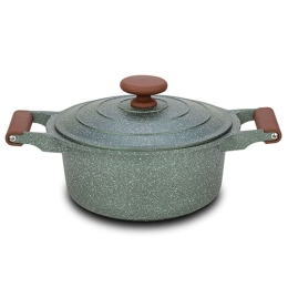 Κατσαρόλα Αντικολλητική Ωmega 10-255-030 20cm Green-Brown Nava 20cm Αλουμίνιο
