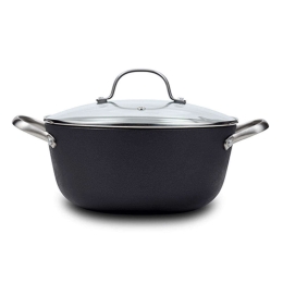 Κατσαρόλα Με Καπάκι Atlas 10-205-060 24cm Black Nava 24cm Μαντέμι