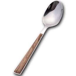 Κουτάλι Φαγητού Ariana 10-123-030 20,4cm Silver-Natural Nava Ανοξείδωτο Ατσάλι
