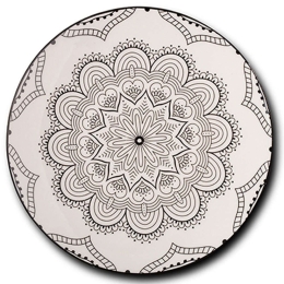 Πιάτο Ρηχό Maya 10-099-351 Φ27x2,5cm White-Black Nava Πορσελάνη