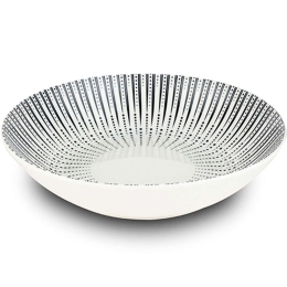 Πιάτο Σούπας Iris 10-099-313 Φ20x4,5cm White-Black Nava Πορσελάνη