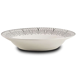 Πιάτο Σούπας Maya 10-099-353 Φ23x4cm White-Black Nava Πορσελάνη