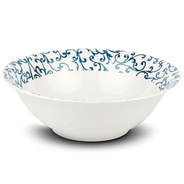 Σαλατιέρα Aurora 10-099-334 Φ23x7,5cm White-Blue Nava Large Πορσελάνη
