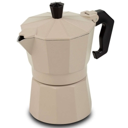 Καφετιέρα Espresso Misty 10-174-021 14,5x9x15cm 150ml Beige-Black Nava Αλουμίνιο