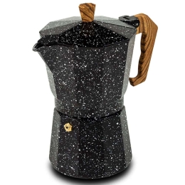 Καφετιέρα Espresso Nature 10-174-012 16,5x10x18,5cm 300ml Black-Brown Nava Αλουμίνιο