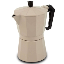 Καφετιέρα Espresso Misty 10-174-022 16,5x10x18,5cm 300ml Beige-Black Nava Αλουμίνιο