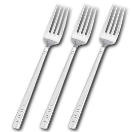 Πιρούνια Φαγητού Harmony (Σετ 3Τμχ) 10-121-051 29cm Inox Nava Ανοξείδωτο Ατσάλι