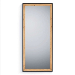 Καθρέπτης Τοίχου Bianka 1610398 70x170cm Natural-Black Mirrors & More Mdf,Γυαλί