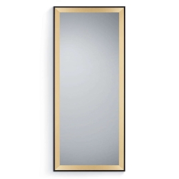 Καθρέπτης Τοίχου Bianka 1610380 70x170cm Gold-Black Mirrors & More Mdf,Γυαλί