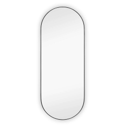 Καθρέπτης Τοίχου Josie 1630102 30x70cm Black Mirrors & More Μέταλλο,Γυαλί