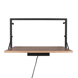 Ράφι Τοίχου Φωτιζόμενο Led Becky 1410102 50x30x30cm Natural-Black Mirrors & More