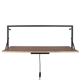 Ράφι Τοίχου Φωτιζόμενο Led Becky 1410202 90x30x30cm Natural-Black Mirrors & More