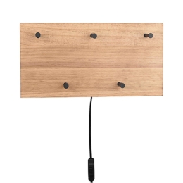 Κρεμάστρα Τοίχου 5 Θέσεων Romy 1400130 40x20x9,2cm Natural-Black Mirrors & More Μέταλλο,Ξύλο