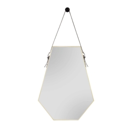 Καθρέπτης Τοίχου Emma 2260179 48,5x66cm Gold Mirrors & More Πλαστικό, Γυαλί