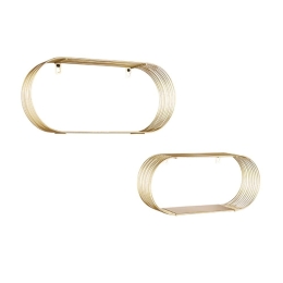 Ράφι Τοίχου Jessica (Σετ 2Τμχ) 2370179 Gold Mirrors & More