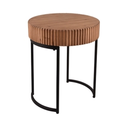 Τραπεζάκι Βοηθητικό Daria 2230130 40x45cm Natural-Black Mirrors & More