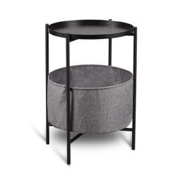 Τραπεζάκι Βοηθητικό Sue 2080102 45x61cm Black-Grey Mirrors & More