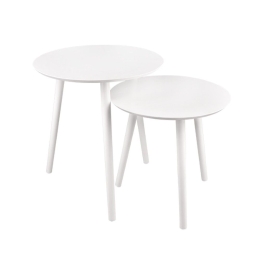 Τραπεζάκι Βοηθητικό Vilma (Σετ 2Τμχ) 2360101 White Mirrors & More