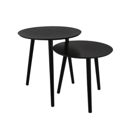 Τραπεζάκι Βοηθητικό Vilma (Σετ 2Τμχ) 2360102 Black Mirrors & More