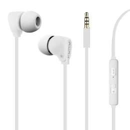 Ακουστικά Handsfree Fine Stereo Με Βύσμα 3,5mm IPHF20WHI White Puro