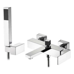 Μπαταρία Μπανιέρας Streto Plus 090924201 Chrome Pyramis Μέταλλο