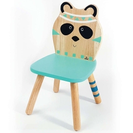 Καρέκλα Παιδική Indianimals Πάντα 22002 29x28x54cm Natural-Blue Svoora Rubberwood