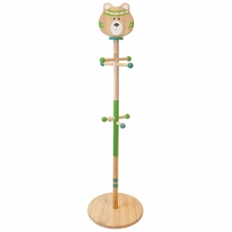 Καλόγερος Παιδικός Indianimals Αρκουδάκι 21002 Φ39x139cm Natural-Green Svoora Rubberwood