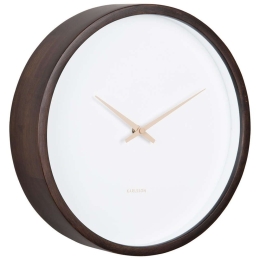 Ρολόι Τοίχου Ancho KA5927DW Φ32,6x8cm Dark Brown Karlsson Ξύλο