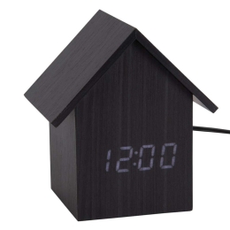 Ρολόι Επιτραπέζιο - Ξυπνητήρι House KA5932BK Led 9,7x7,3x10,8cm Black Karlsson Mdf
