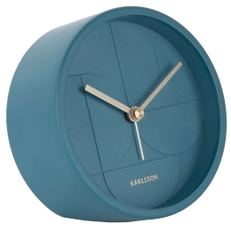 Ρολόι Επιτραπέζιο - Ξυπνητήρι Echelon KA5949DB Φ11x4,7x11,2cm Dark Blue Karlsson Μέταλλο