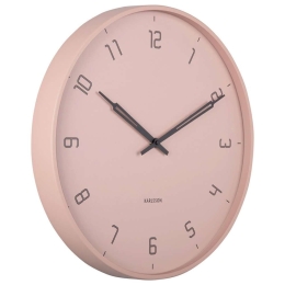 Ρολόι Τοίχου Stark KA5950PI Φ40x4,5cm Faded Pink Karlsson Μέταλλο