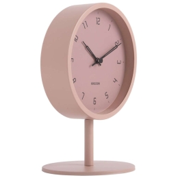 Ρολόι Επιτραπέζιο Stark KA5951PI Φ15x22,5cm Faded Pink Karlsson Μέταλλο