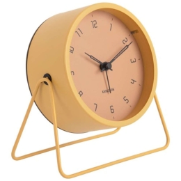 Ρολόι Επιτραπέζιο - Ξυπνητήρι Stark KA5952YE Φ13,5x6,5x13cm Honey Yellow Karlsson Μέταλλο